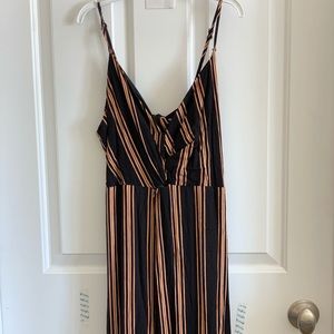 Hyfve Hyfve Hyfve brand black and orange stripped maxi dress size S